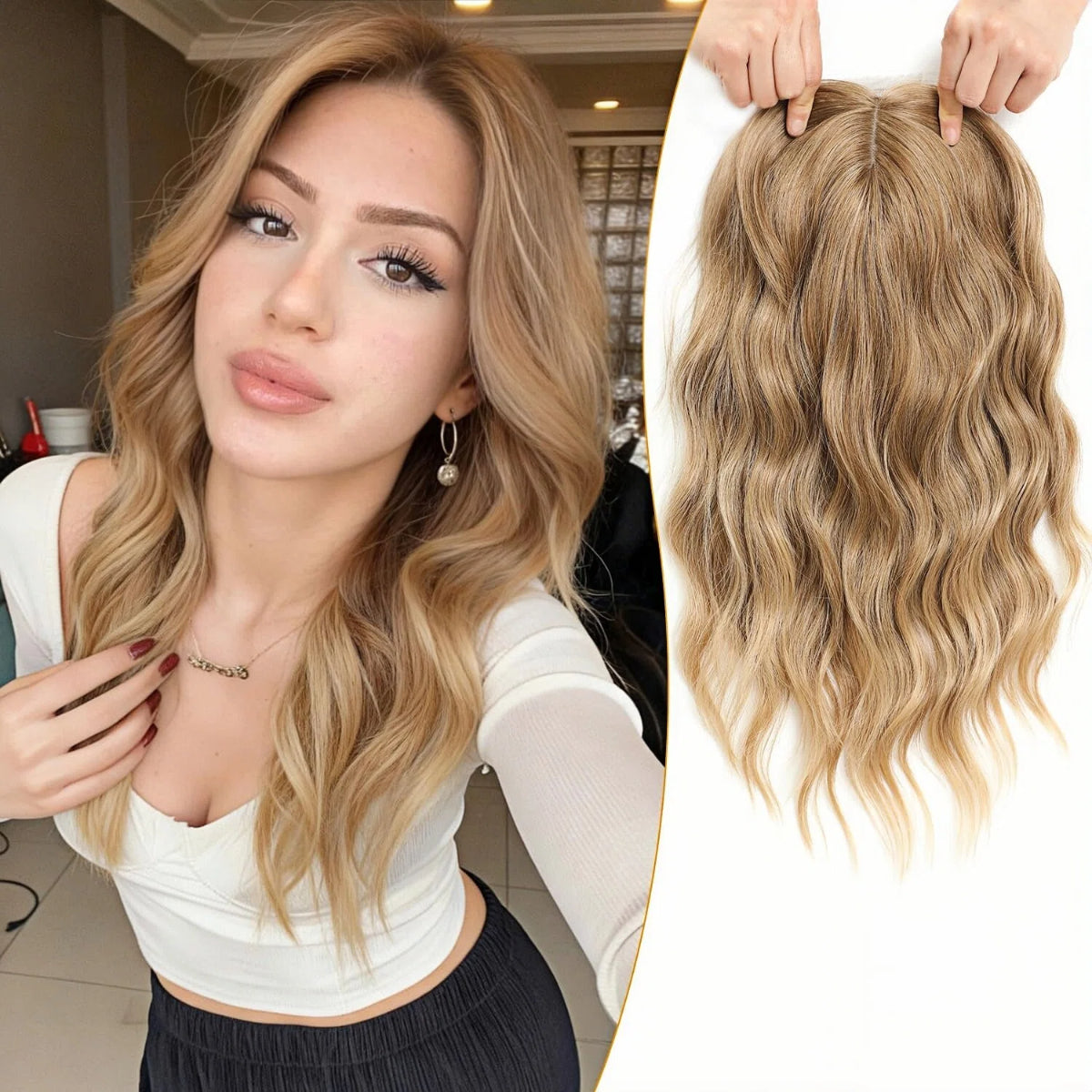⚡Free Shipping –🌷2026 New Lightweight & Breathable Wavy Hair Topper