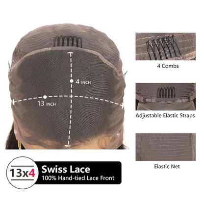 Deep Wave Lace Front Wigs 100% Human Hair Wigs Natural Hairline