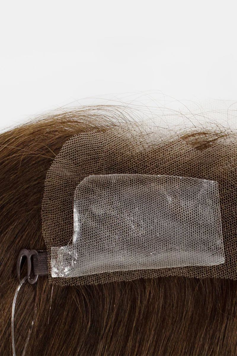 Aurora Hair Hairline Topper: Breathable Lace|Halo Wire|Natural Look Dark Brown #2