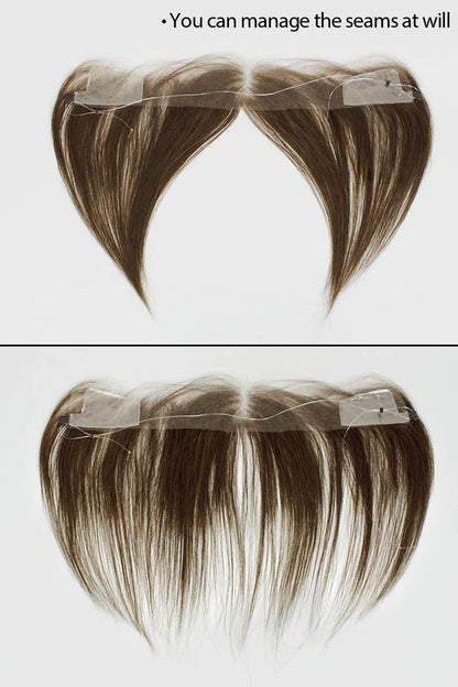 Hair Hairline Topper: Breathable Lace|Halo Wire|Natural Look Medium Brown #4