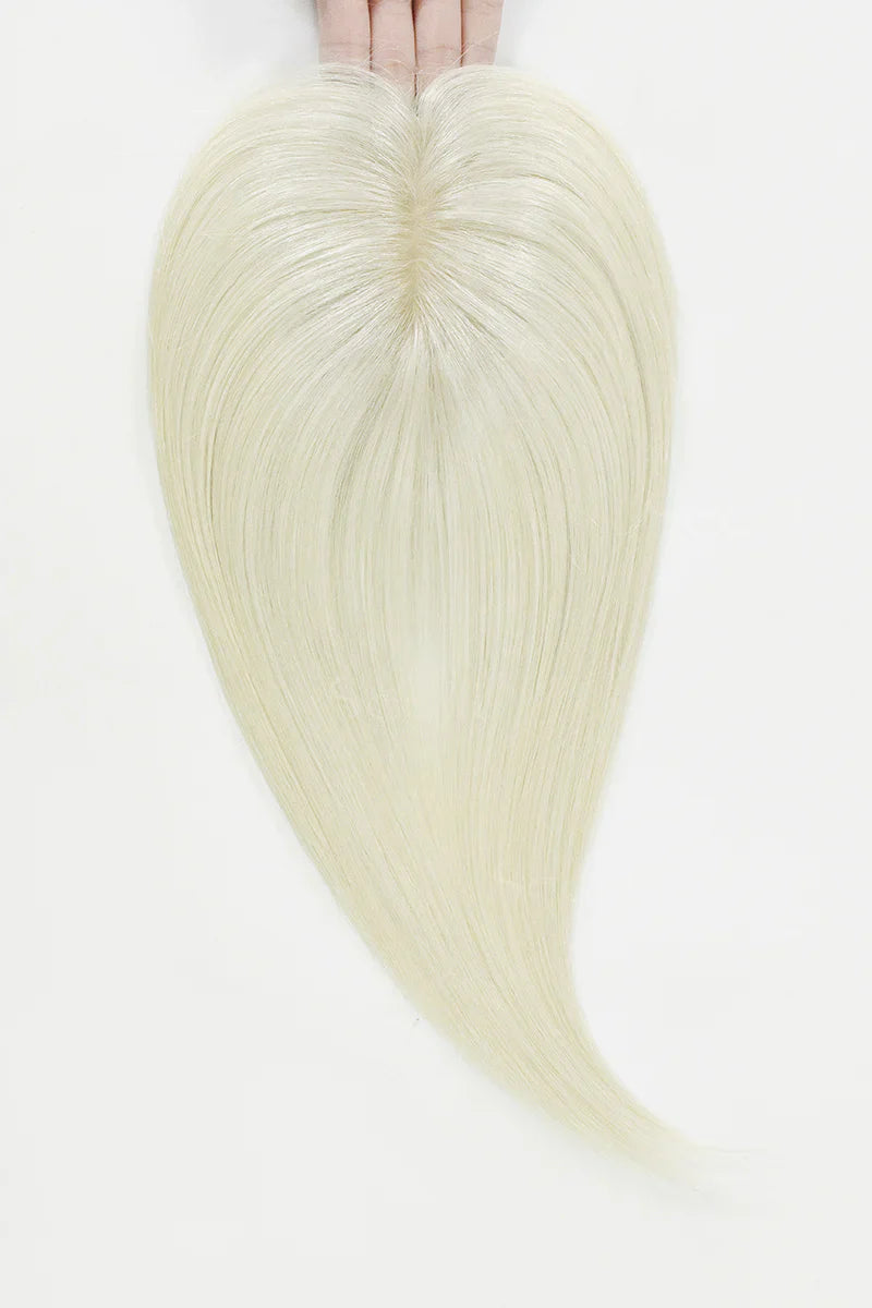 Flavia Silk Top Remy Human Hair Topper #Platinum Blonde #60