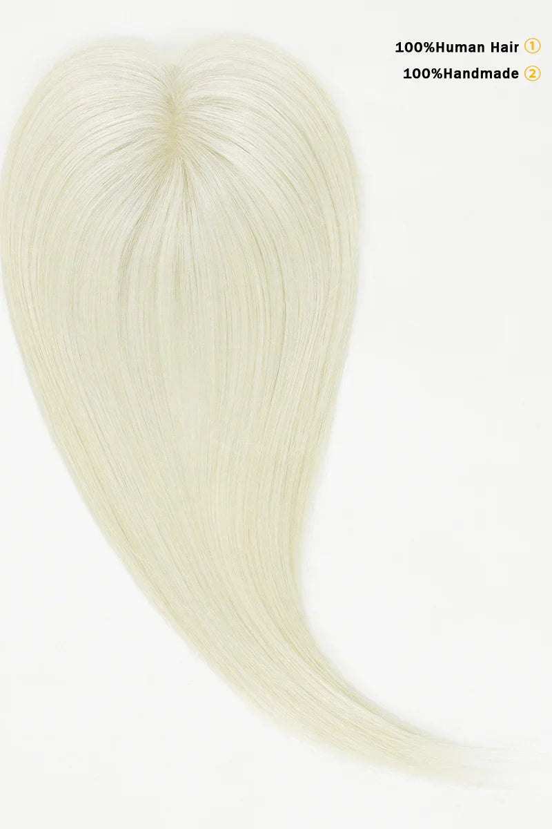 Flavia Silk Top Remy Human Hair Topper #Platinum Blonde #60