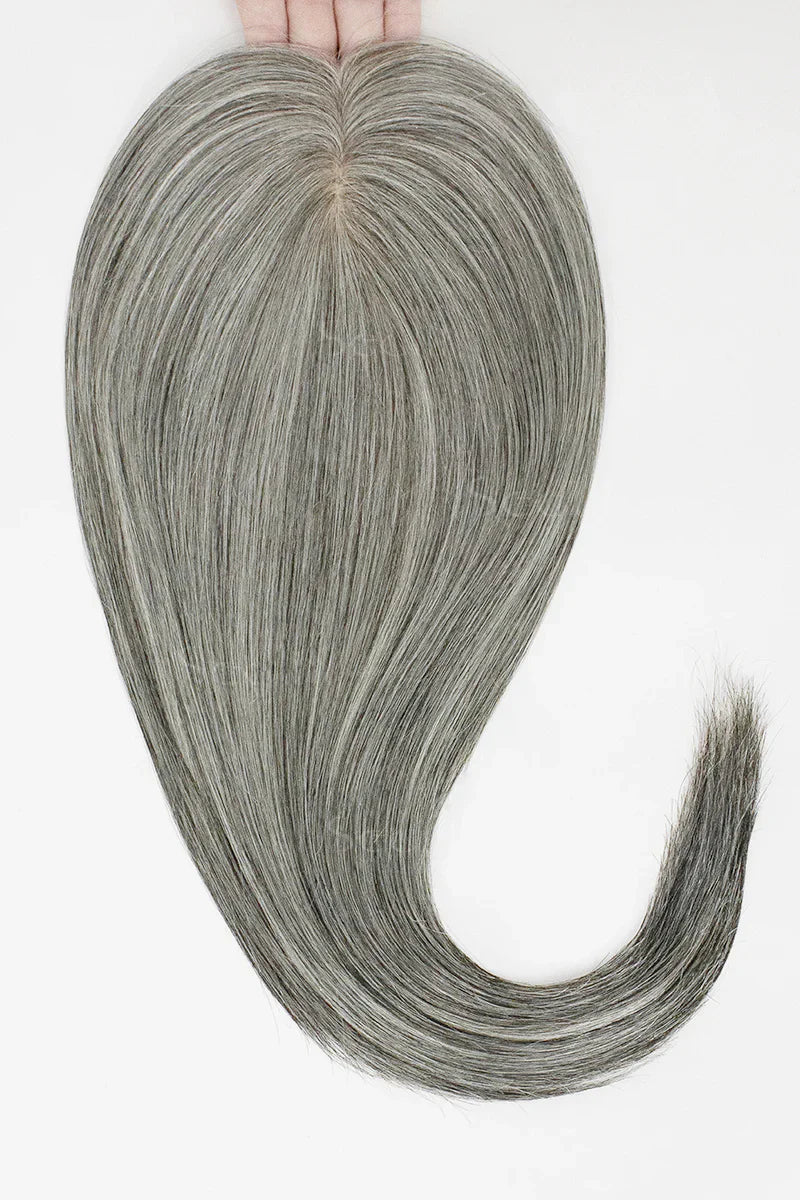 Flavia Silk Top Remy Human Hair Topper #Light Grey