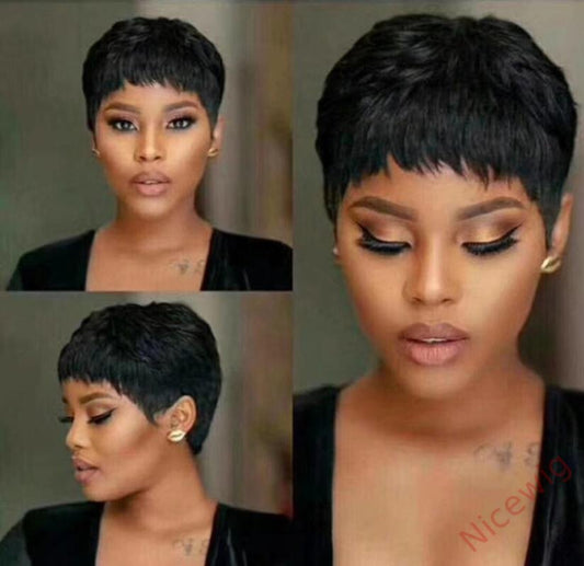 Super Short Wig 2Inch Pixed Straight Hair