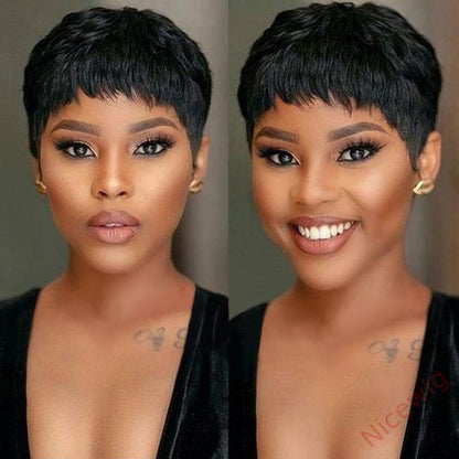 Super Short Wig 2Inch Pixed Straight Hair